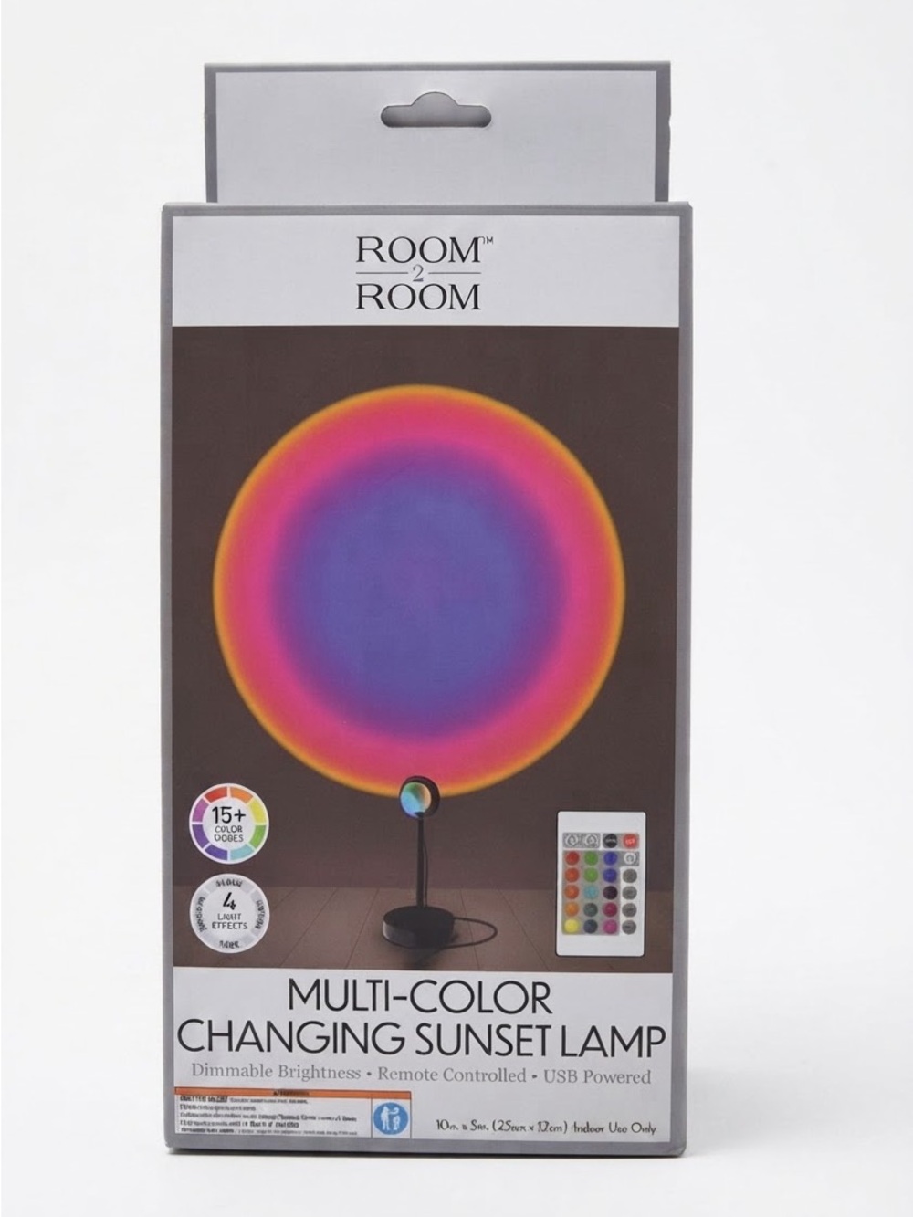 ROOM2ROOM Multi-Color Changing Sunset Lamp — Purple/Pink/Orange